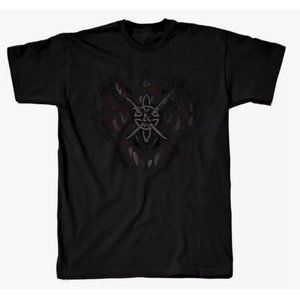 D&D Dungeons & Dragons Black Graphic T-Shirt Dual Sword S